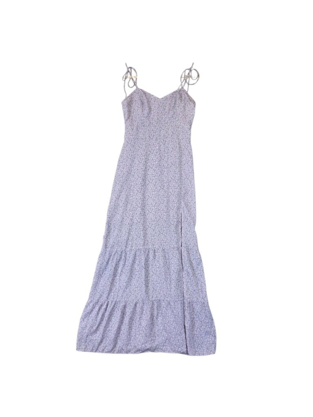 Abercrombie & Fitch Dress Womens XS Purple Floral V Neck Smocked Maxi Sundress